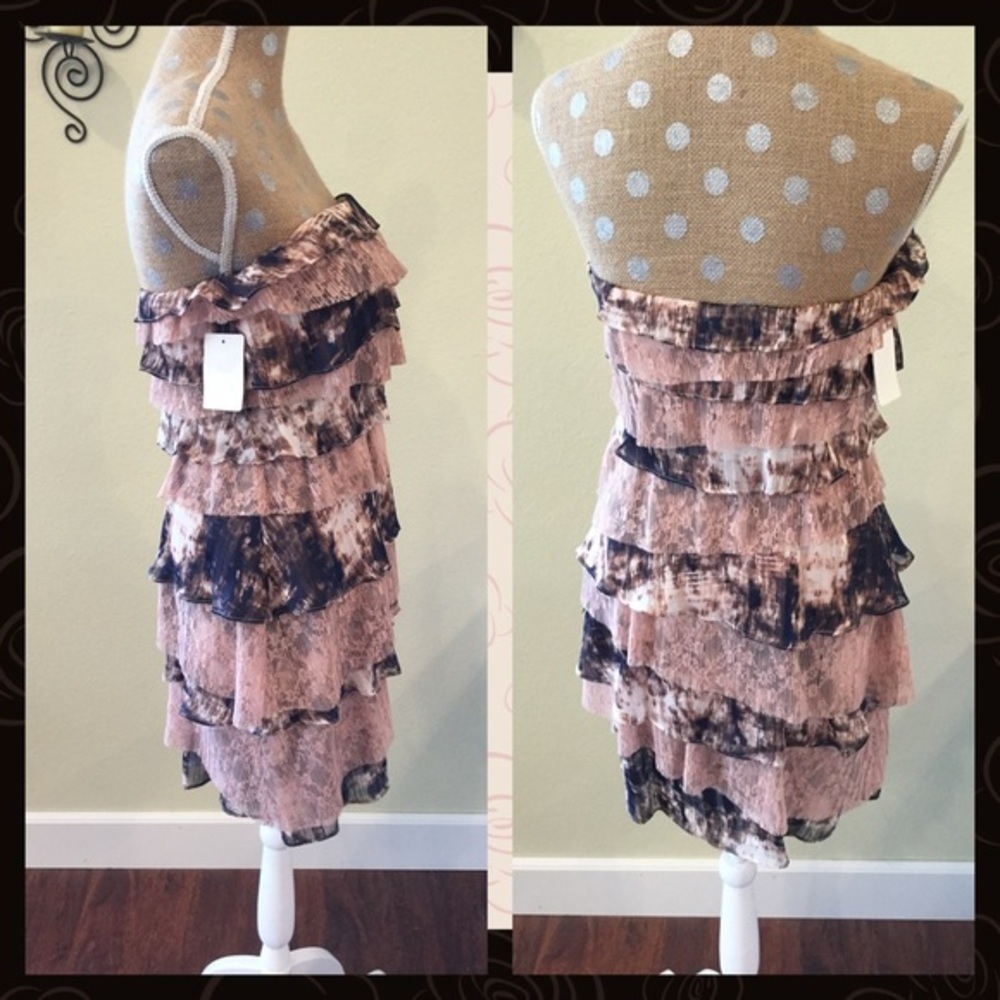 Aidan MATTOX Pink Strapless Dress - Picture 1 of 3